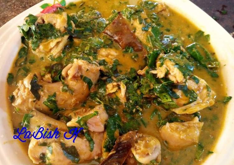 Recipe of Quick Ugu/uziza/utazi soup