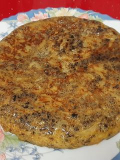 Una foto de Tortilla de morcilla de Burgos y cebolla