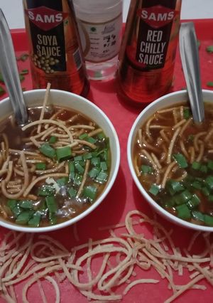 A picture of Veg Manchow Soup.