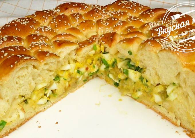 Пирожки с яйцом и зелёным луком в духовке простой рецепт с фото пошагово