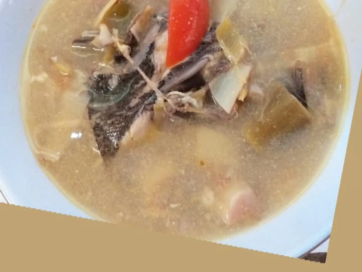 Langkah Gampang Membuat Resep Gangan asam jantung pisang yang Lezat Sekali Anti Ribet, Menggugah Selera