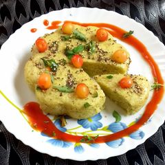 A picture of Moong dal dhokla.