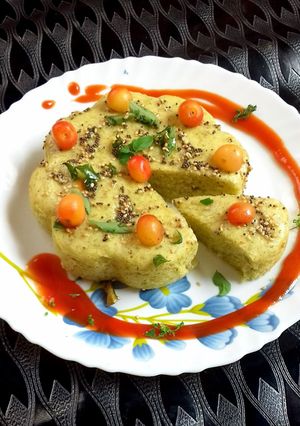A picture of Moong dal dhokla.