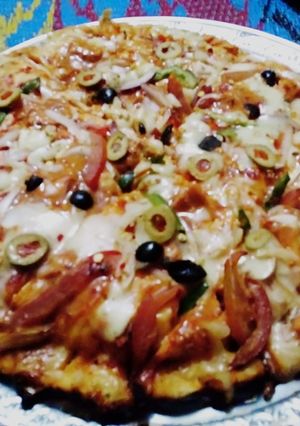 A picture of Spicy🥘 Pizza🥘.