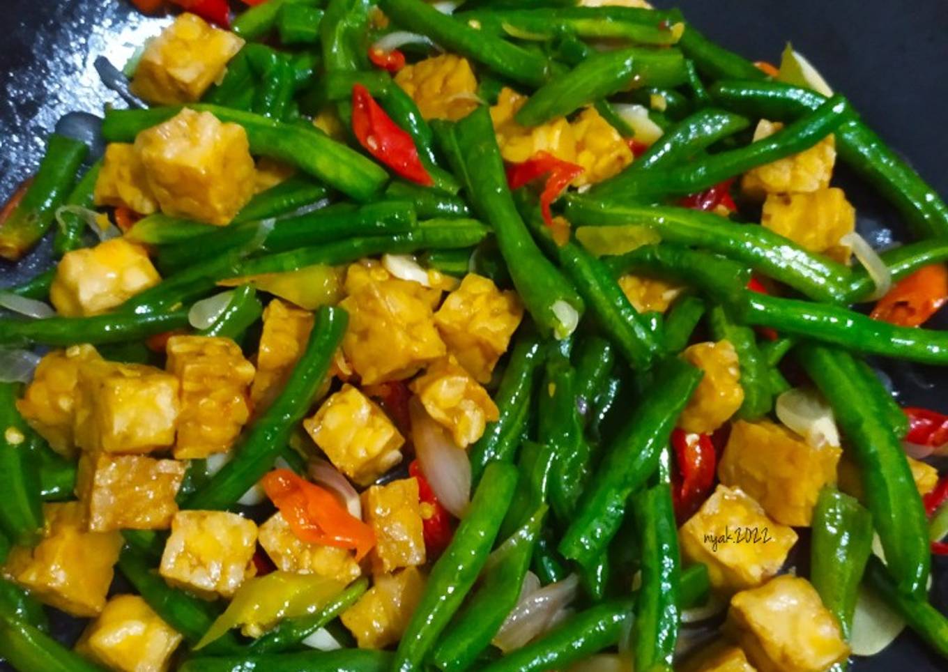 Tumis Tempe Kacang Panjang