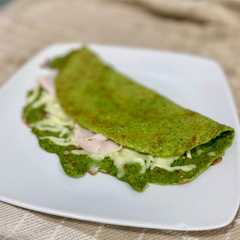 Una foto de Crepe de espinacas