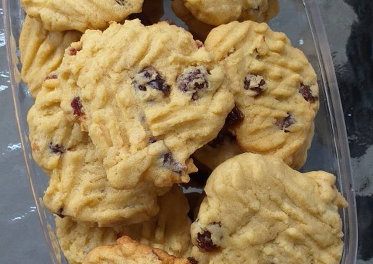 Cara Membuat Cookies kismis kurma - 3 bahan,, Sempurna