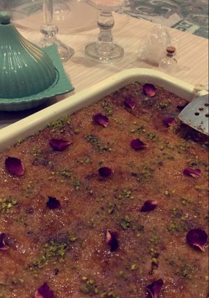 صورة لوصفة بسبوسه بالحليب