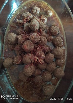 Foto resep Perkedel daging kuah kecap