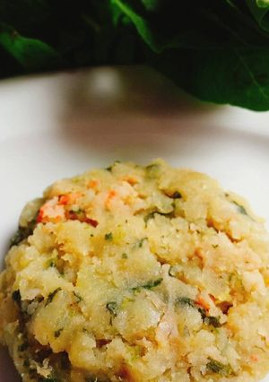 Foto resep MPASI 8+m burger bayam udang
