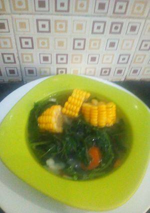 Foto resep Sayur bening bayem dan jagung manis