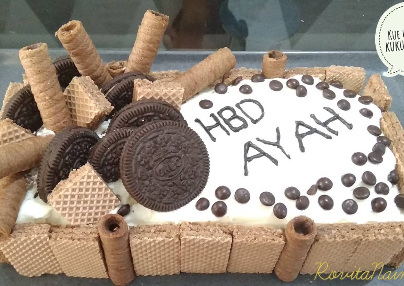 Kue ultah bolu kukus tiramisu