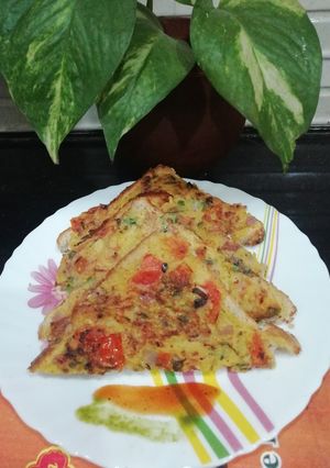 A picture of Rava & Mix Veg Toast.