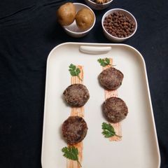 A picture of Meat Masala Flavoured Black Gram Grilled Kebab.