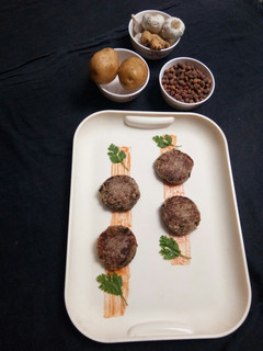 A picture of Meat Masala Flavoured Black Gram Grilled Kebab.