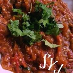 A picture of Baingan Bharta.