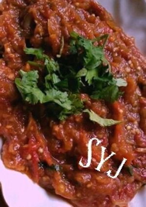 A picture of Baingan Bharta.