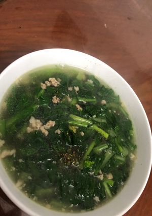 Hình của món Canh cải thịt bằm.