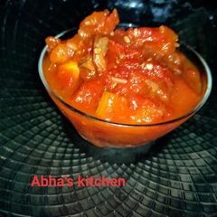 A picture of Tangy, sweet and sour Tomato chutney..