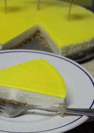 Una foto de Cheesecake frío de limón (sin horno)!