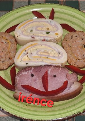 Húsvéti sajt 🧀tekercs 🐰🥚🐰főtt sonkával recept fotója