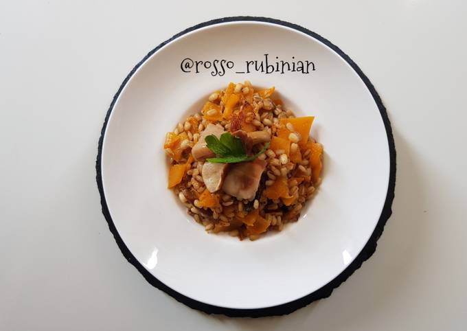Come a Preparare Veloce Orzo con zucca e porcini