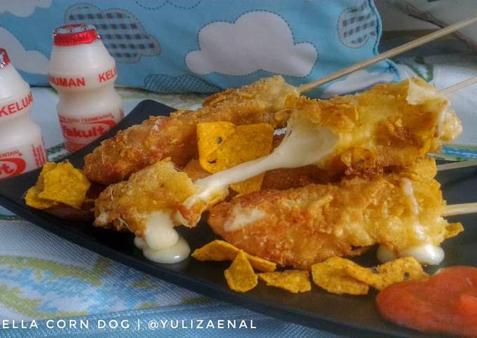 Mozarella Corn Dog With Tortilla Chips Snack