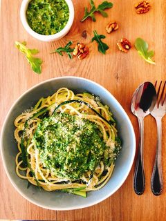 Une photo de Spaghetti Courgettes Pesto de Roquette