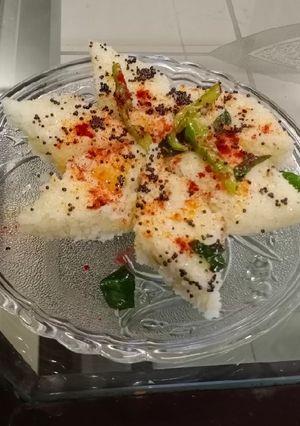 A picture of Khatta dhokla.