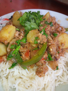 A picture of Minced meat and potatoes curry.
