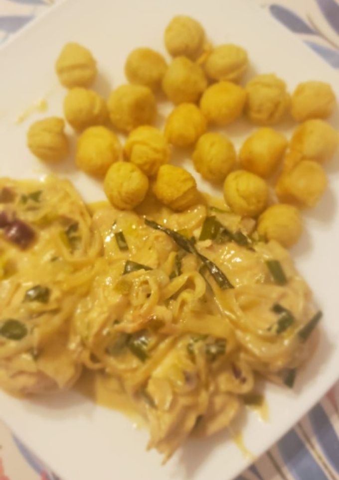 Una foto de Pollo a la crema de mostaza