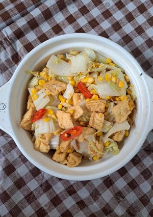 Foto resep Tumis Sawi Putih Jagung