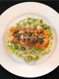 Salmon + mashed potatoes