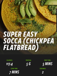 A picture of Chickpea flat bread.