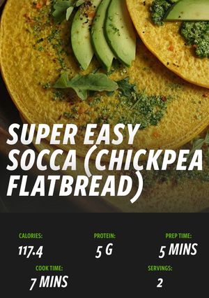 A picture of Chickpea flat bread.