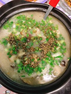 A picture of Oyster and Shiitake Mushroom Rice Porridge.