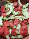 Ensalada de sandía con pepino