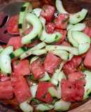 Ensalada de sandía con pepino