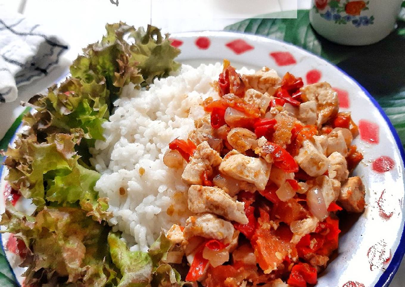 Nasi Sambal Gami Tahu