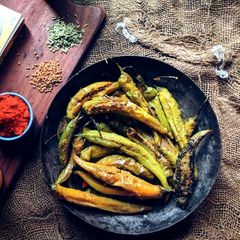 A picture of Stuffed chilli masala.