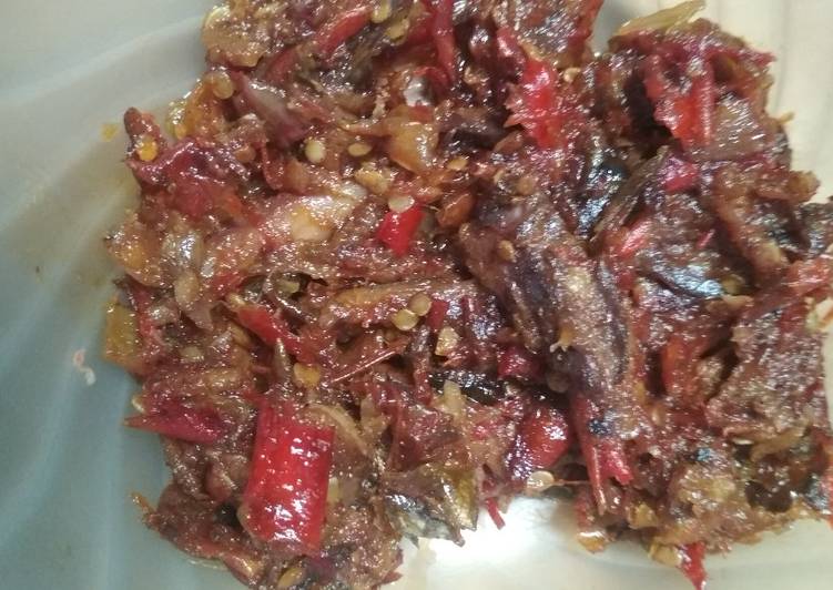 Bahan mengolah Sambel ikan asin peda Lezat