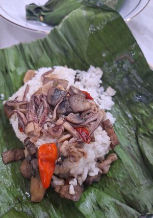 Foto resep Nasi Bakar Cumi Jamur