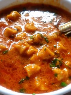 A picture of Gatte Sabji Besan.