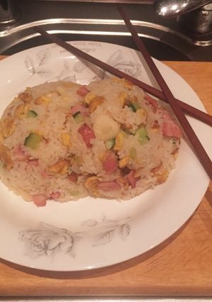 Una foto de Arroz frito sencillo