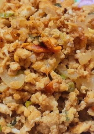 Hình của món Trứng chưng cà chua hành tây.