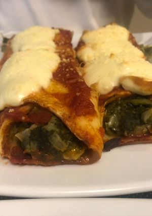 Una foto de Canelones de acelga Canelones de calabaza