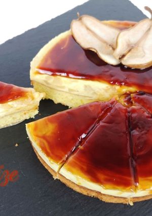 Körte torta tonkababbal recept fotója