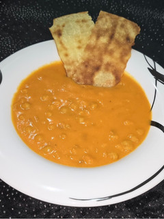 A picture of Spicy Sweet Potato and Bell Pepper Soup - VEGAN.