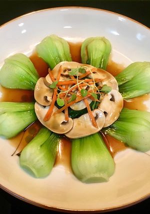 Hình của món Cải chíp sốt dầu hào.