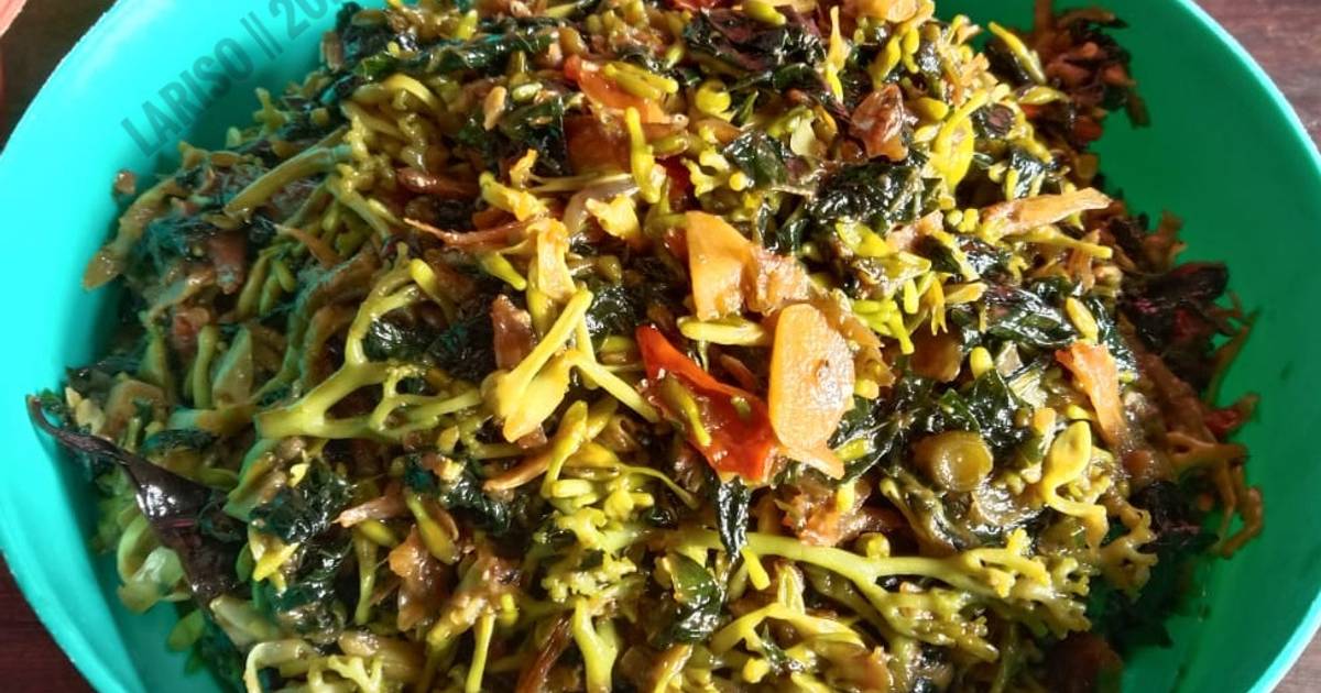 Resep Tumis Bunga Pepaya Daun Singkong dan Teri oleh Resintaw - Cookpad